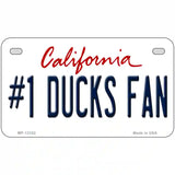 Number 1 Ducks Fan Novelty Metal License Plate Tag 7" x 4" (MP)