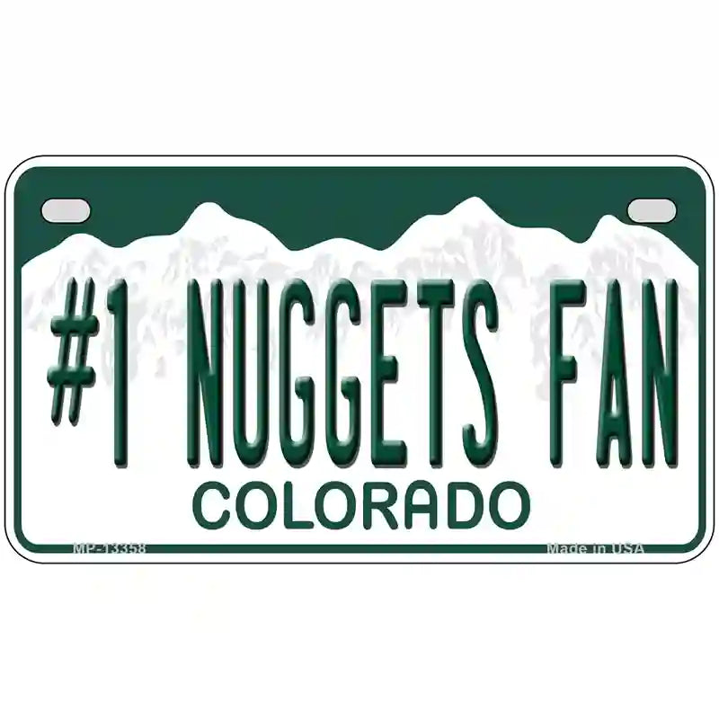 Number 1 Nuggets Fan Novelty Metal License Plate Tag 7" x 4" (MP)