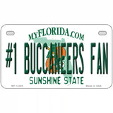 Number 1 Buccaneers Fan Novelty Metal License Plate Tag 7" x 4" (MP)