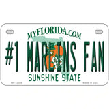 Number 1 Marlins Fan Novelty Metal License Plate Tag 7" x 4" (MP)