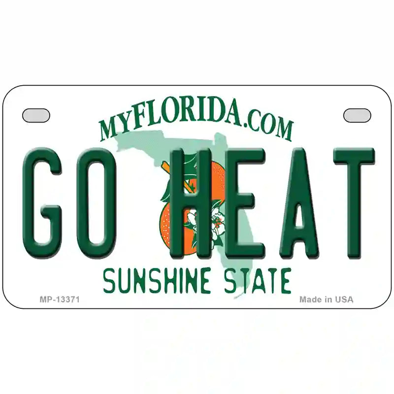 Go Heat Novelty Metal License Plate Tag 7" x 4" (MP)