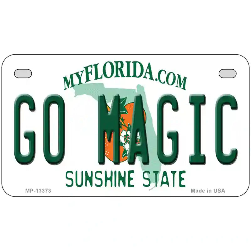 Go Magic Novelty Metal License Plate Tag 7" x 4" (MP)