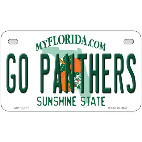 Go Panthers Novelty Metal License Plate Tag 7" x 4" (MP)