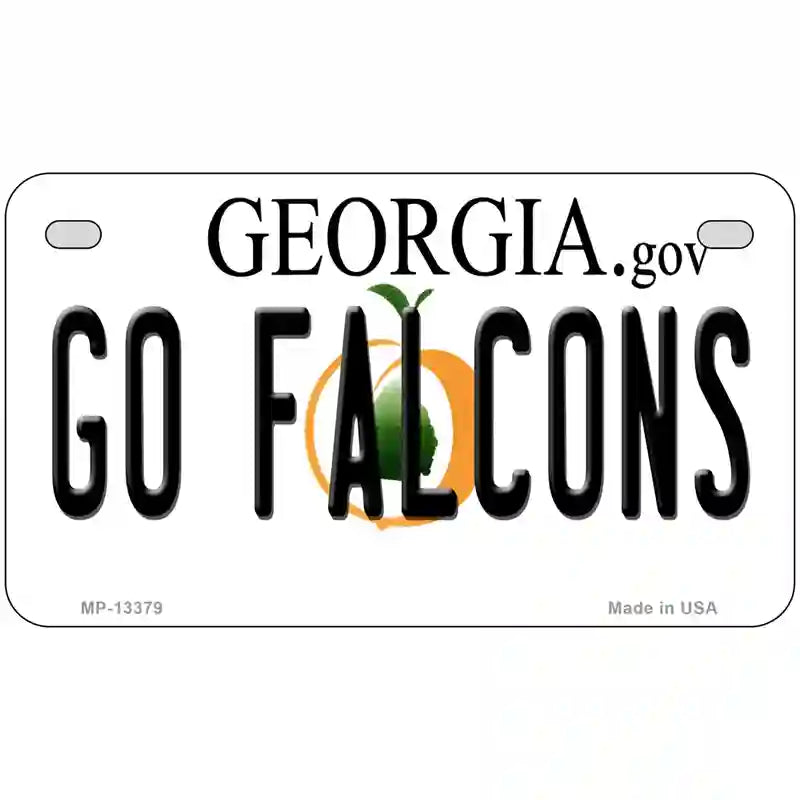 Go Falcons Novelty Metal License Plate Tag 7" x 4" (MP)