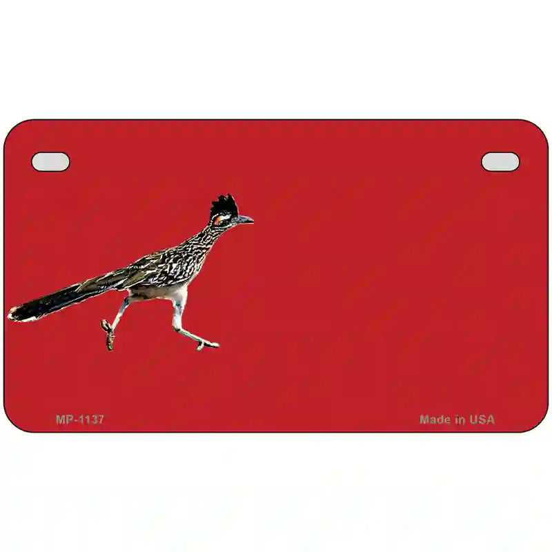 Roadrunner Offset Novelty Metal License Plate 7" x 4" (MP)