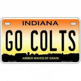 Go Colts Novelty Metal License Plate Tag 7" x 4" (MP)