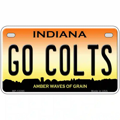 Go Colts Novelty Metal License Plate Tag 7" x 4" (MP)