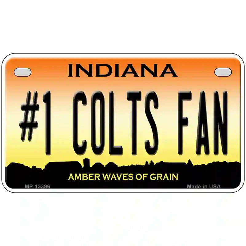 Number 1 Colts Fan Novelty Metal License Plate Tag 7" x 4" (MP)