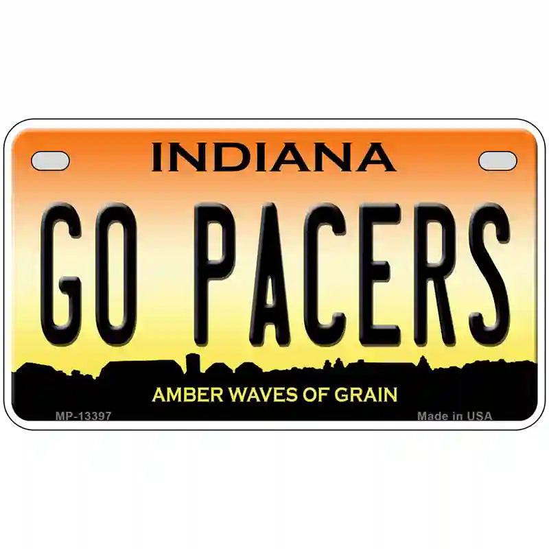 Go Pacers Novelty Metal License Plate Tag 7" x 4" (MP)