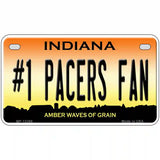 Number 1 Pacers Fan Novelty Metal License Plate Tag 7" x 4" (MP)