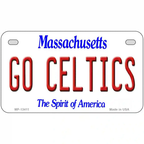 Go Celtics Novelty Metal License Plate Tag 7" x 4" (MP)