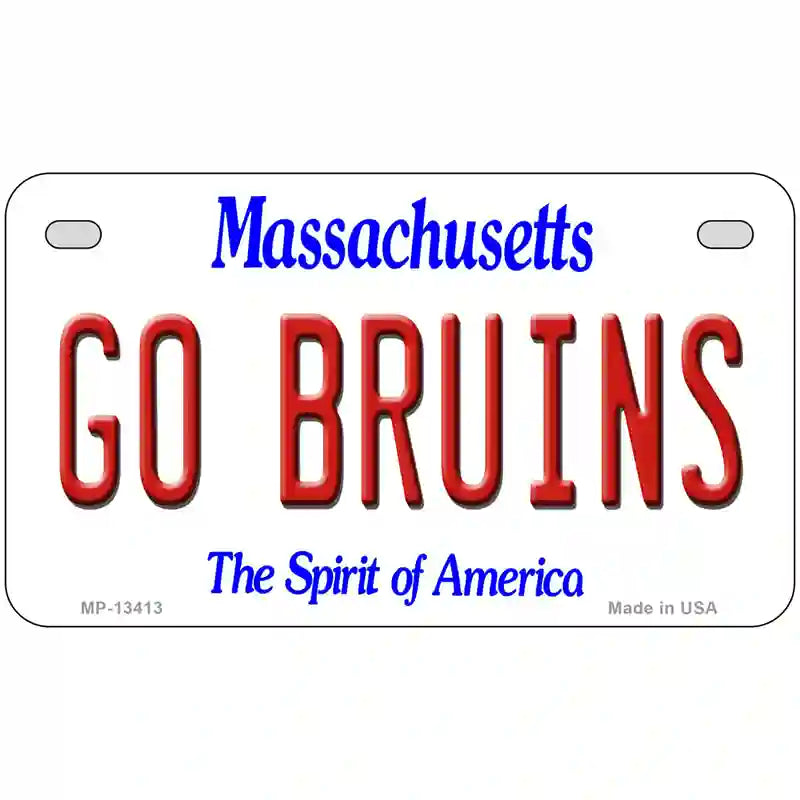 Go Bruins Novelty Metal License Plate Tag 7" x 4" (MP)