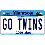 Go Twins Novelty Metal License Plate Tag 7" x 4" (MP)