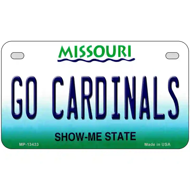 Missouri Plate Go Cardinals Novelty Metal License Plate Tag 7" x 4" (MP)