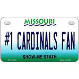 Number 1 Cardinals Fan Baseball Novelty Metal License Plate Tag 7" x 4" (MP)