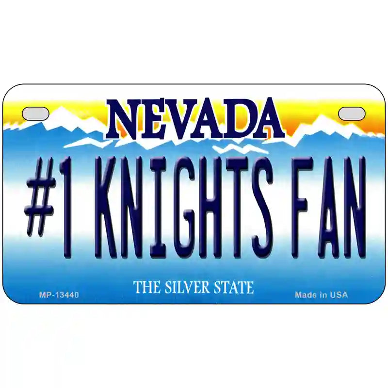 Number 1 Golden Knights Fan Novelty Metal License Plate Tag 7" x 4" (MP)