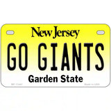 New Jersey Go Giants Novelty Metal License Plate Tag 7" x 4" (MP)