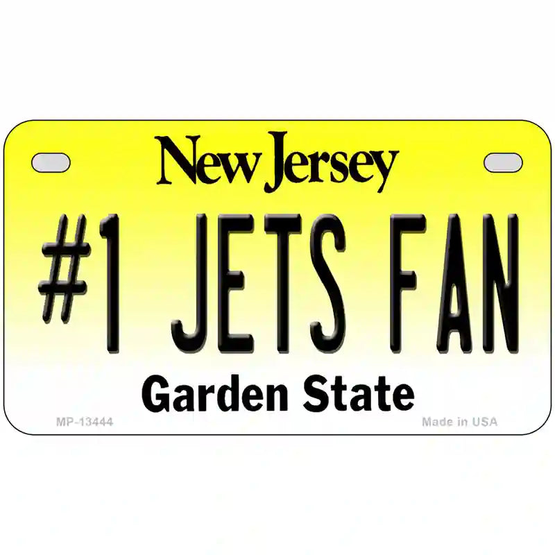 Number 1 Jets Fan Novelty Metal License Plate Tag 7" x 4" (MP)