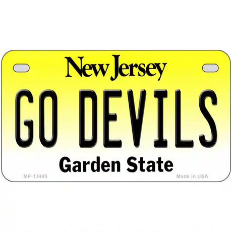 Go Devils Novelty Metal License Plate Tag 7" x 4" (MP)