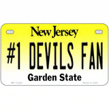 Number 1 Devils Fan Novelty Metal License Plate Tag 7" x 4" (MP)