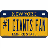 Number 1 Giants Fan Football Novelty Metal License Plate Tag 7" x 4" (MP)