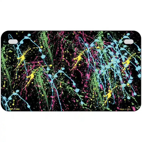 Paint Splashes Novelty Metal License Plate 7" x 4" (MP)