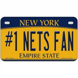 Number 1 Nets Fan Novelty Metal License Plate Tag 7" x 4" (MP)