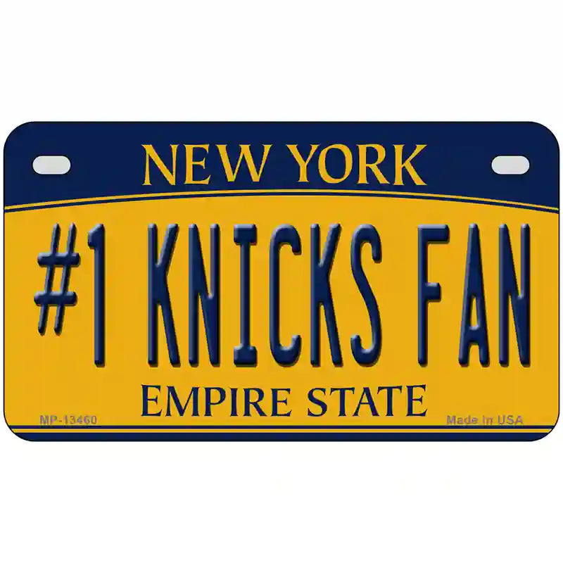 Number 1 Knicks Fan Novelty Metal License Plate Tag 7" x 4" (MP)