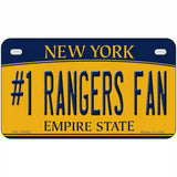 Number 1 Rangers Fan Novelty Metal License Plate Tag 7" x 4" (MP)