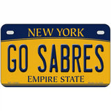 Go Sabres Novelty Metal License Plate Tag 7" x 4" (MP)