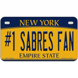 Number 1 Sabres Fan Novelty Metal License Plate Tag 7" x 4" (MP)