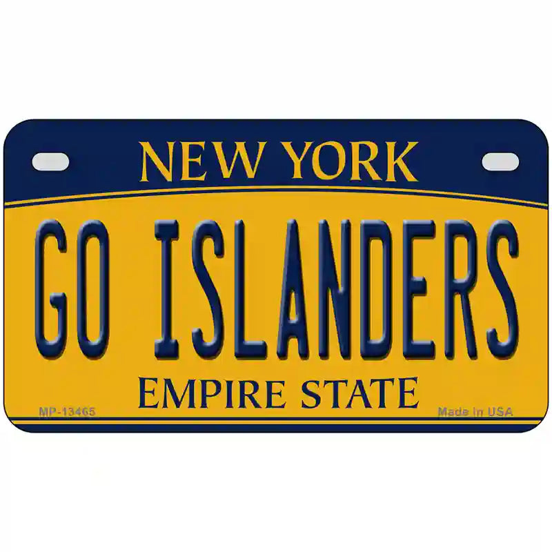 Go Islanders Novelty Metal License Plate Tag 7" x 4" (MP)