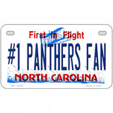 Number 1 Panthers Fan Football Novelty Metal License Plate Tag 7" x 4" (MP)