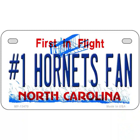 Number 1 Hornets Fan Novelty Metal License Plate Tag 7" x 4" (MP)