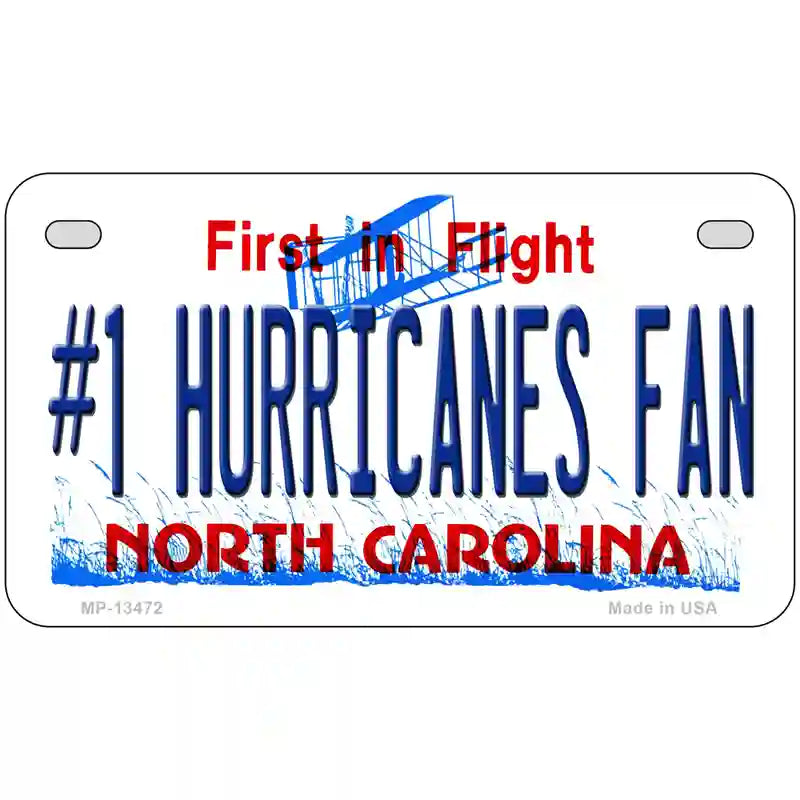 Number 1 Hurricanes Fan Novelty Metal License Plate Tag 7" x 4" (MP)