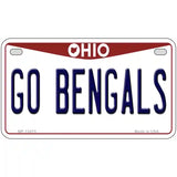 Go Bengals Novelty Metal License Plate Tag 7" x 4" (MP)