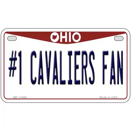 Number 1 Cavaliers Fan Novelty Metal License Plate Tag 7" x 4" (MP)