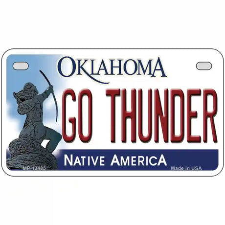 Go Thunder Novelty Metal License Plate Tag 7" x 4" (MP)