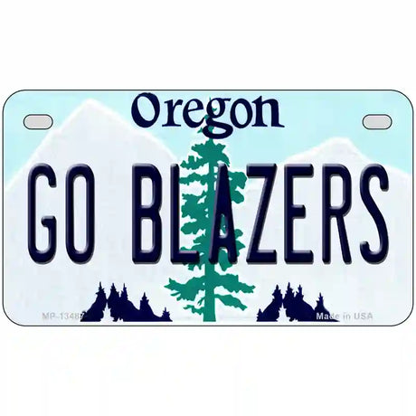 Go Blazers Novelty Metal License Plate Tag 7" x 4" (MP)