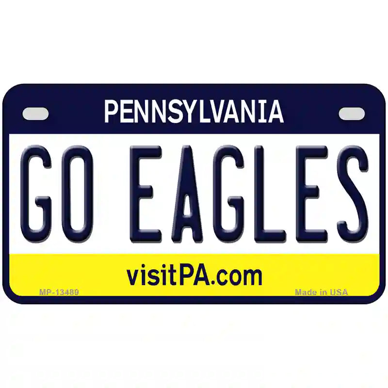 Go Eagles Novelty Metal License Plate Tag 7" x 4" (MP)