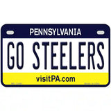 Go Steelers Novelty Metal License Plate Tag 7" x 4" (MP)