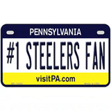 Number 1 Steelers Fan Novelty Metal License Plate Tag 7" x 4" (MP)