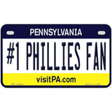 Number 1 Phillies Fan Novelty Metal License Plate Tag 7" x 4" (MP)