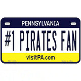 Number 1 Pirates Fan Novelty Metal License Plate Tag 7" x 4" (MP)