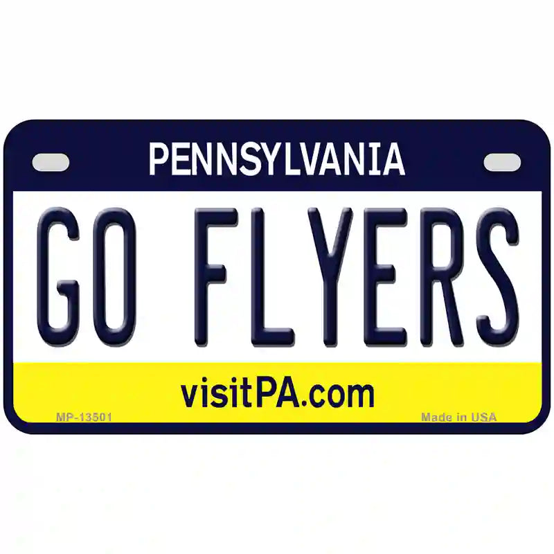 Go Flyers Novelty Metal License Plate Tag 7" x 4" (MP)