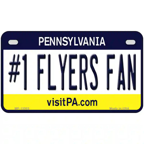 Number 1 Flyers Fan Novelty Metal License Plate Tag 7" x 4" (MP)