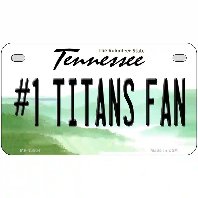 Number 1 Titans Fan Novelty Metal License Plate Tag 7" x 4" (MP)