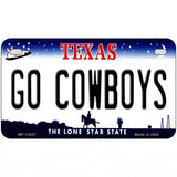 Go Cowboys Novelty Metal License Plate Tag 7" x 4" (MP)