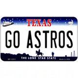 Go Astros Novelty Metal License Plate Tag 7" x 4" (MP)