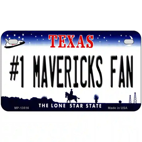 Number 1 Mavericks Fan Novelty Metal License Plate Tag 7" x 4" (MP)